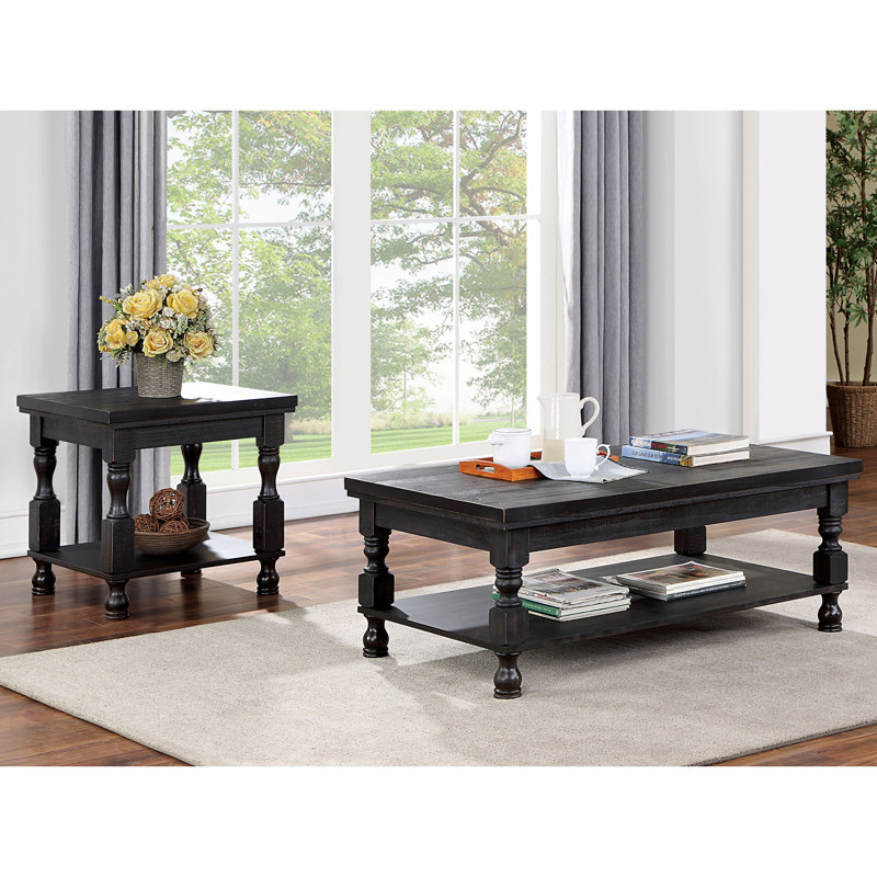 Ensemble de tables basses 2 pièces Devoise, Black