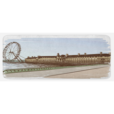 Tapis de cuisine buckingham palace historique thames river ferris wheel