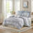 Perryn Blue Vintage Jacquard 7-Piece King Comforter Set-123553345-123553346