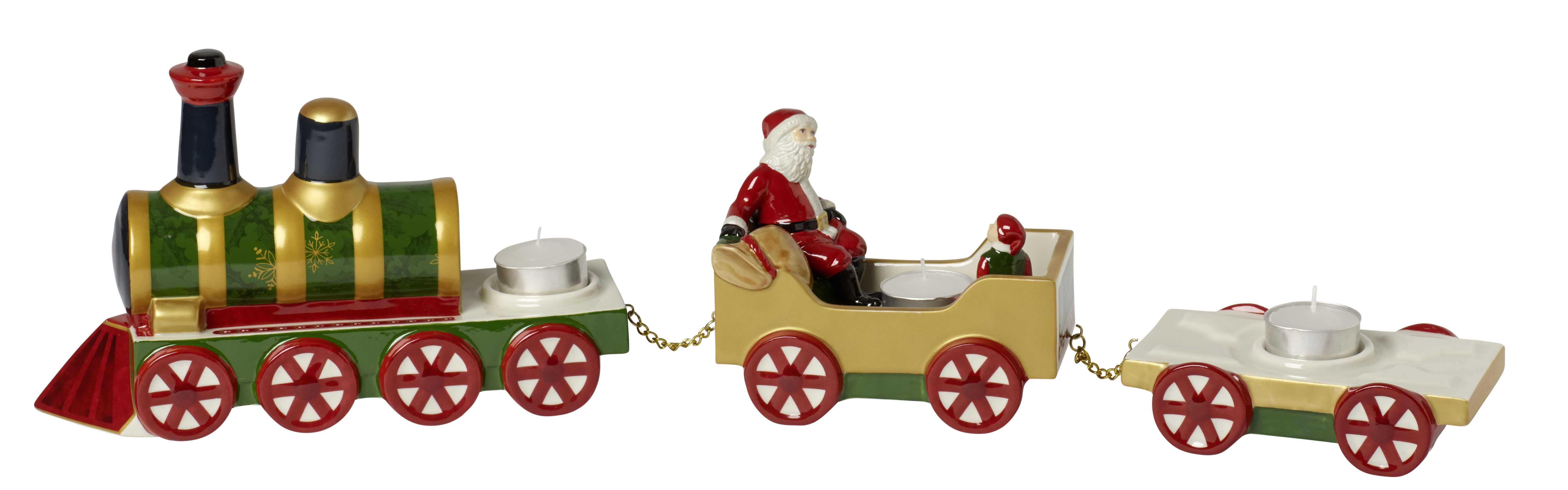 Villeroy & Boch - Train de Noël avec boule à neige multicolore