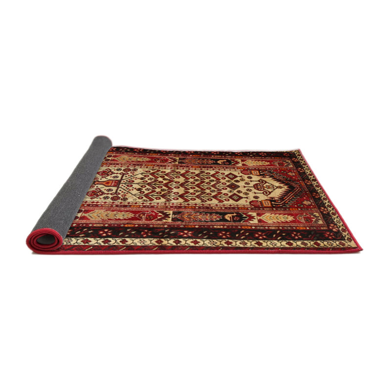 Tapis rouge à motif sud-ouest, Rond 7 pi