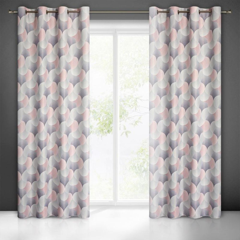 Aaronjoshua Room Darkening Curtain Single Panel, Light Pink