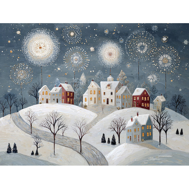 Art mural sur toile Snowy Hills Celebration, 30 po x 40 po
