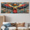 Red Thunderbird Native Totem IV - Ensemble de décoration murale art amérindien Totem