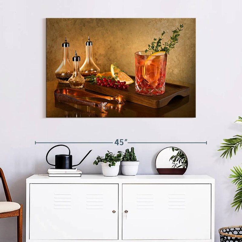 Yarlin Whiskey Cocktail, 26" H x 39" W