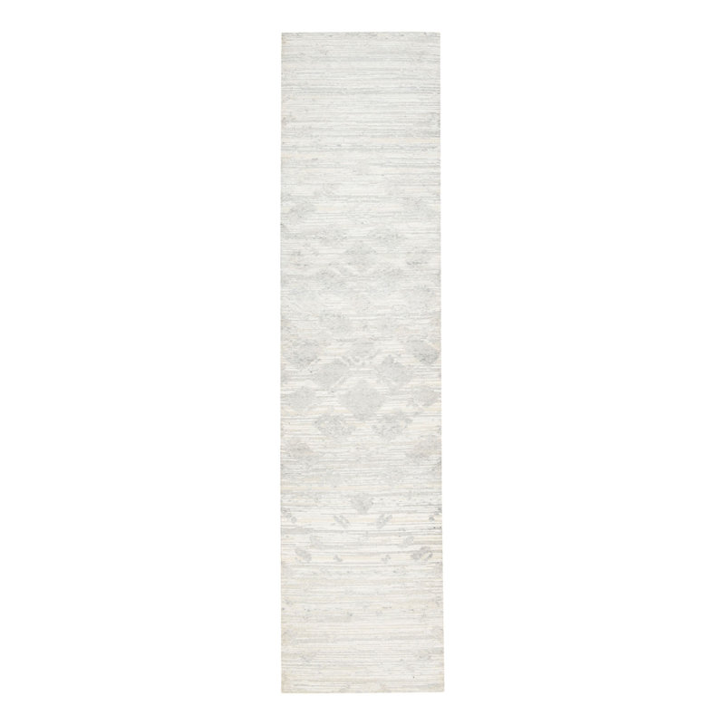 Tapis de couloir oriental moderne en laine naturelle nouée à la main 2 pi 7 po x 12 pi 35290716A6234129928C7FEA2505DB17