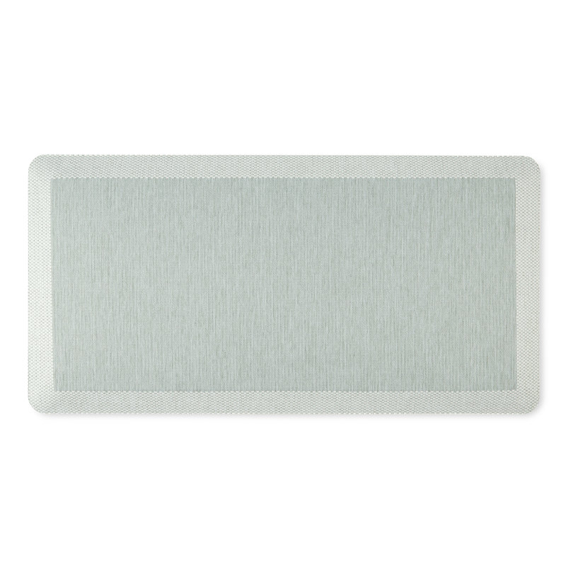 Martha Stewart Mira Modern Heathered Anti-Fatigue Air-Infused Kitchen Mat, Rectangle 1' 8" x 3'3", Green