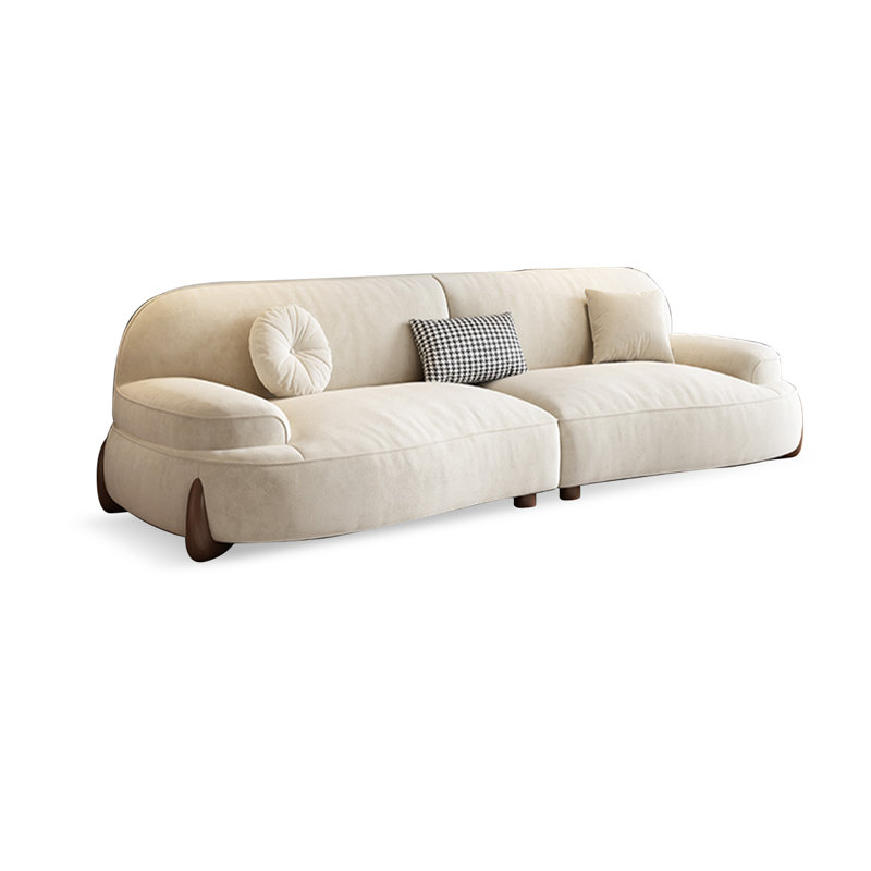 Creamy white Polyester Modular Sofa, 31.5" H x 94.49" W x 42.13" D, 3