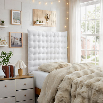 Rainha® - Tête de lit haute capitonnée à coussins - Blanc