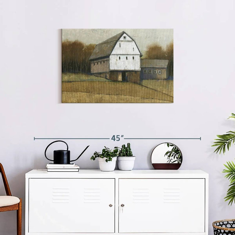 Lilie White Barn View I, 20" H x 30" W