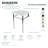 Kingston Brass Templeton 25-Inch Ceramic Console Sink with Brass Legs-81831065-79100629