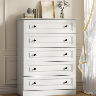 5 Drawer 29.5'' W Wood Modern Drawer Dresser