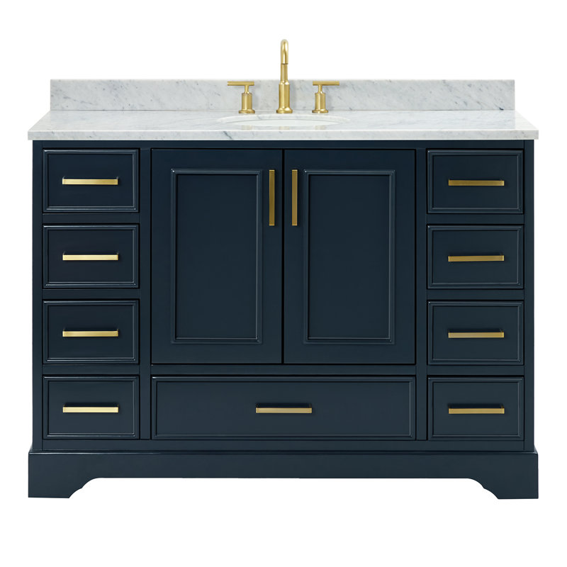 Ensemble de meuble-lavabo simple 49 po Abita, Bleu minuit