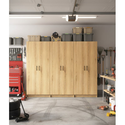 Modex Oak Multi-Purpose Utility Storage Cabinet (3-Piece Set)