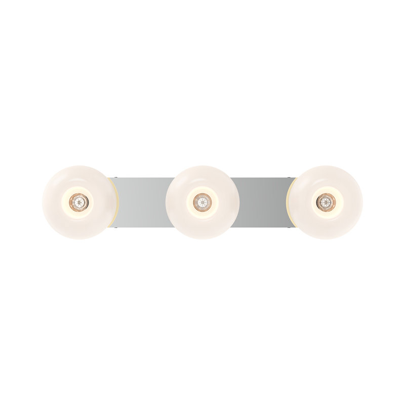 Samar 3 - Light Bath Bar, Chrome, Opal Glass
