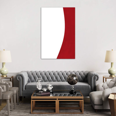 Minimal Red I - Wrapped Canvas Print