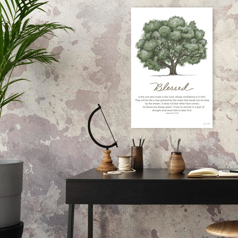 «Blessed Abstract Contemporary Tree Art», paysage, H 24 po x l 16 po