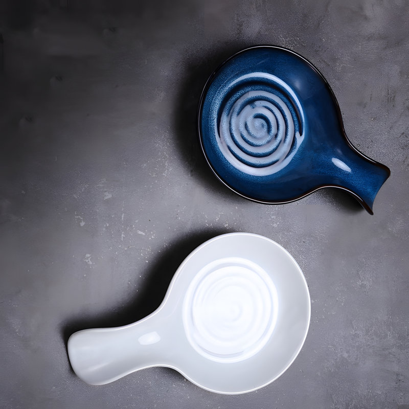 Ceramic / Porcelain Spoon Rest, Blue