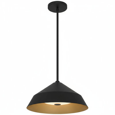 Luminaire suspendu à DEL 14 pouces intégré noir | 5 CCT sélectionnable