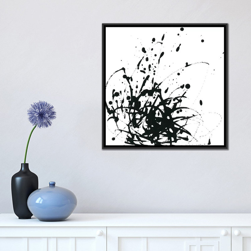 « onyx expression i », impression sur toile, H 37 po x l 37 po x P 1,5 po, Toile avec cadre noir, Pas de tapis