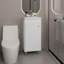 Bathroom Vanity With Sink, 1 Door, 4 Legs, 2 Shelves, White-1190704143