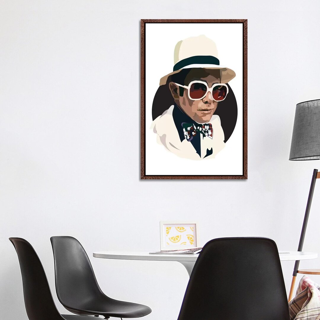 Leinwandbild - Grafikdruck „Elton John” von Anna Mckay