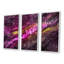 «Space with Milky Way, Pleasant of Stars», impression sur toile flottante 3 pièces-1214541703-1214541702