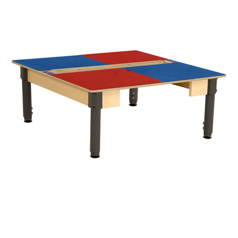 Table de jeu Time-2-Play, H 18,5 po x L 35 po x l 15,5 po, Rouge/bleu