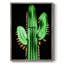 Reproduction encadrée de cactus néon - bois massif-1434398029