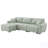 110" Modular Sectional Sofa, L Shape With Extra-Large Seat, Pull-Line Design, Movable Ottoman, High Density Foam, Free Combination-1067438209