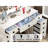Farmhouse Vanity Desk With Sliding Mirror, Lights And Charging Station, Makeup Table Desk With Dimmable Led Light, Vanity Makeup Table With Sponge Soft Stool, White Finish