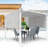 10 pi. L 10 pi. D Pergola en acier avec auvent-95110019
