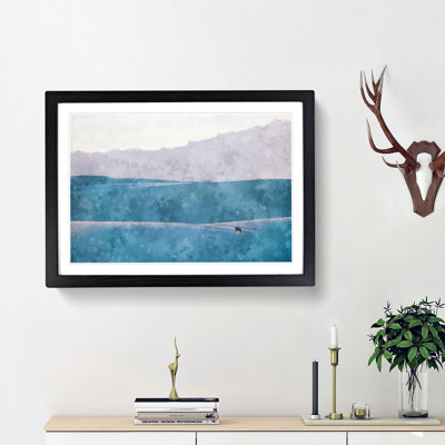 Lone Wolf Abstract - Picture Frame Graphic Art Print