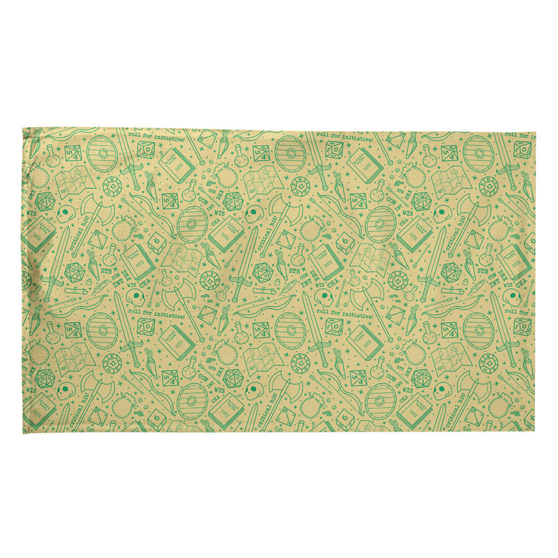 Serviette à thé à motif rpg Mcguigan, Sergé de coton, Jaune / vert