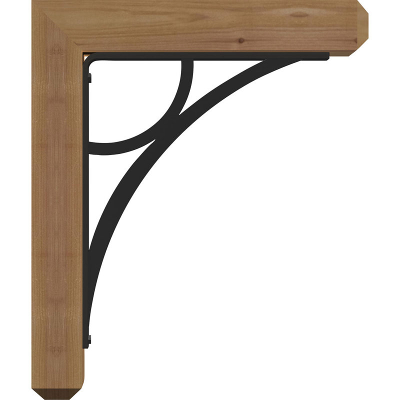 Support simple 4 "Galveston Ironcrest, H 19 po x P 16 po, Cèdre rouge de l'Ouest l 4 po x T 2 po (sciage br