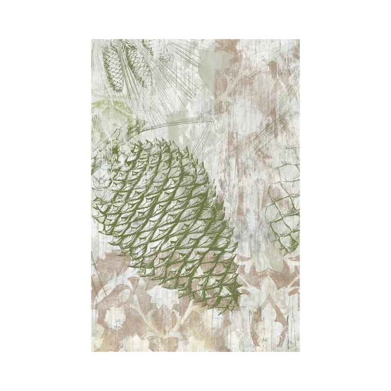 Pinecone Fresco I by June Erica Vess - Wrapped Canvas Print, 101.6 cm H x 66.04 cm W x 3.175 cm D