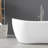 Isaac 58 in. Seamless White Acrylic Freestanding Slipper Bathtub