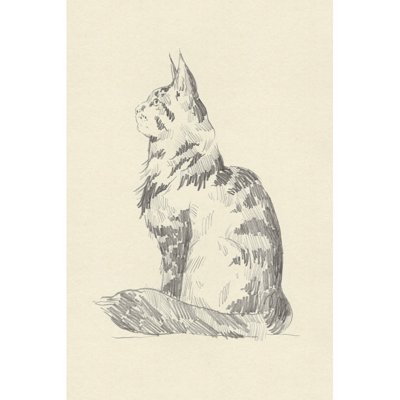 House Cat II 1 Piece Wrapped Canvas Wall Art, 46cm H x 30cm W