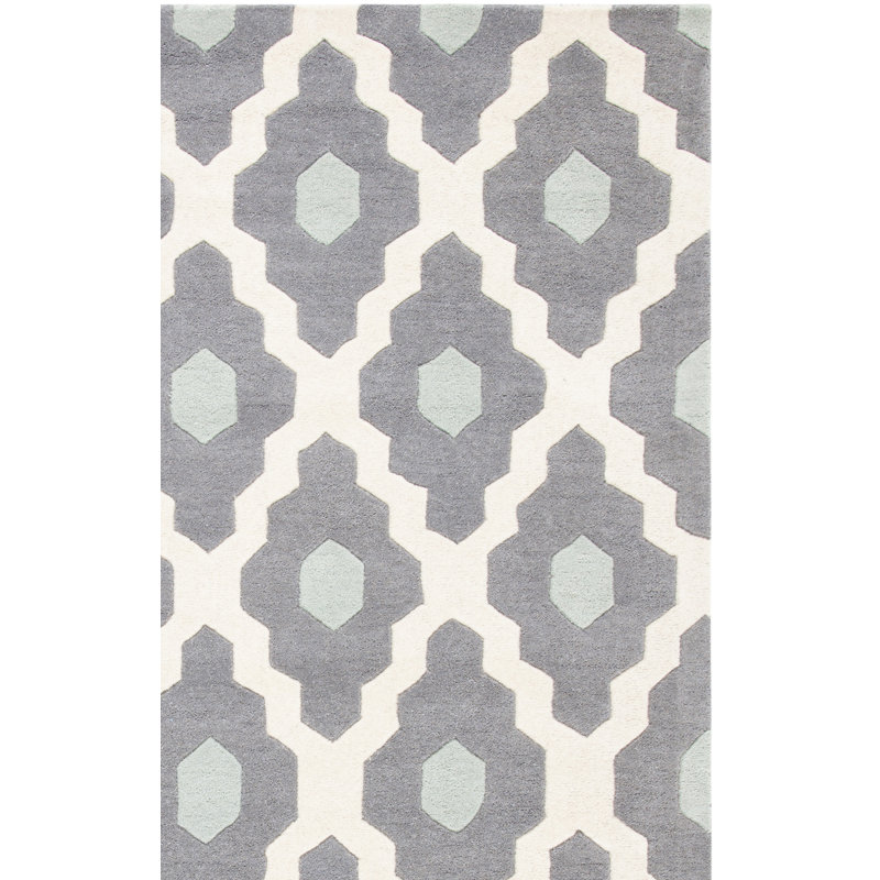 Carolene Hand Tufted Wool Geometric Rug, Rectangle 8' x 10'