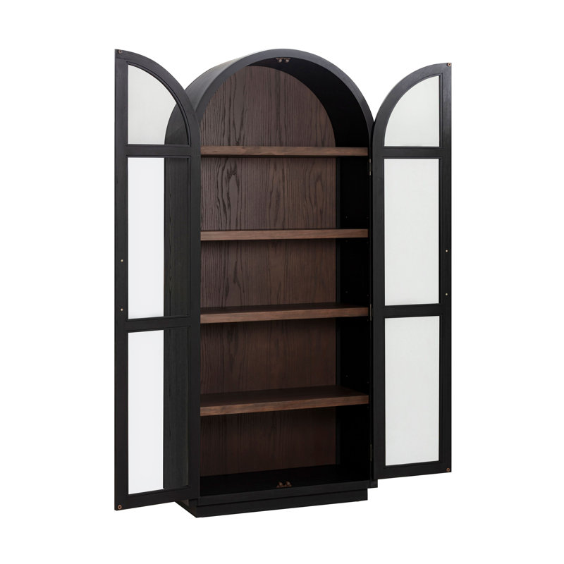 Calhoun Wood Display Cabinet, Black