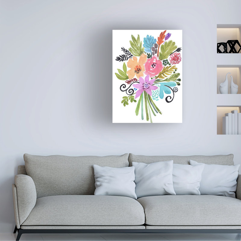 "Simple Short Stems I" sur toile, H 19 po x l 14 po
