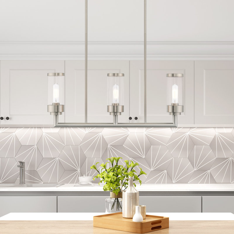 Binghamton 3 - Light Brushed Nickel Pendant