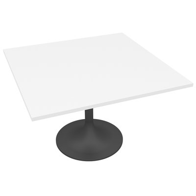 Square Conference Table with Metal Tulip Base