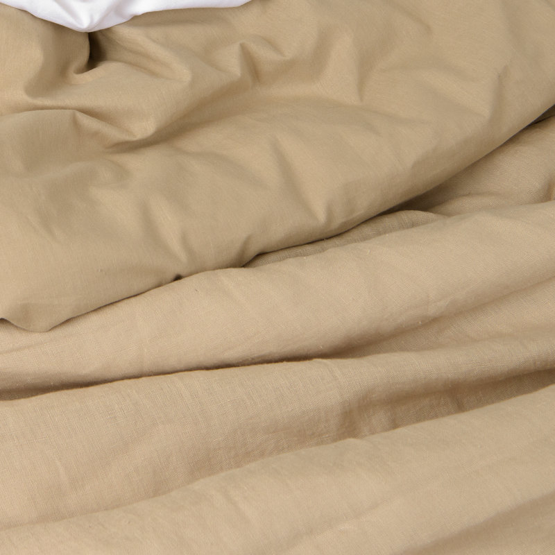 Ensemble de housse de couette 3 pièces Ginesta, Housse de couette pour très grand lit et 2 très , Naturel