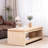 Modern Wood Coffee Table With Beaded Trim-1627526563