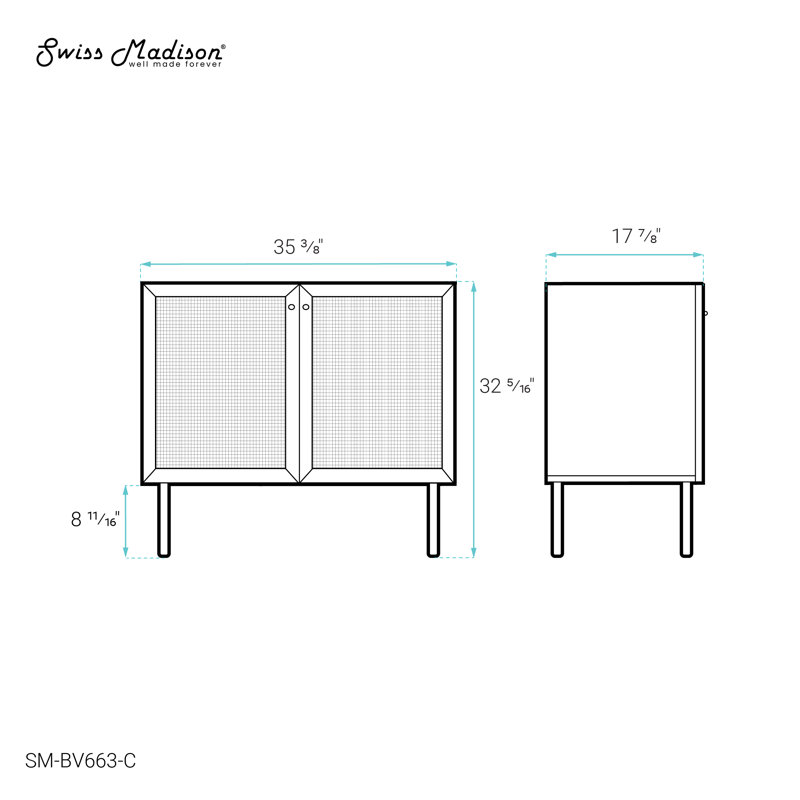 Meuble-lavabo de 36 po Classe - armoire seulement, Chêne Toppan