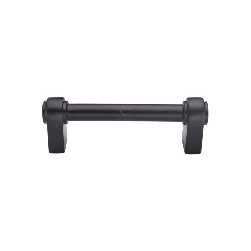 Heritage Brass Black Iron Rustic Cabinet Pull Artisan Design, 14.7cm L x 2.1cm W x 3.8cm D