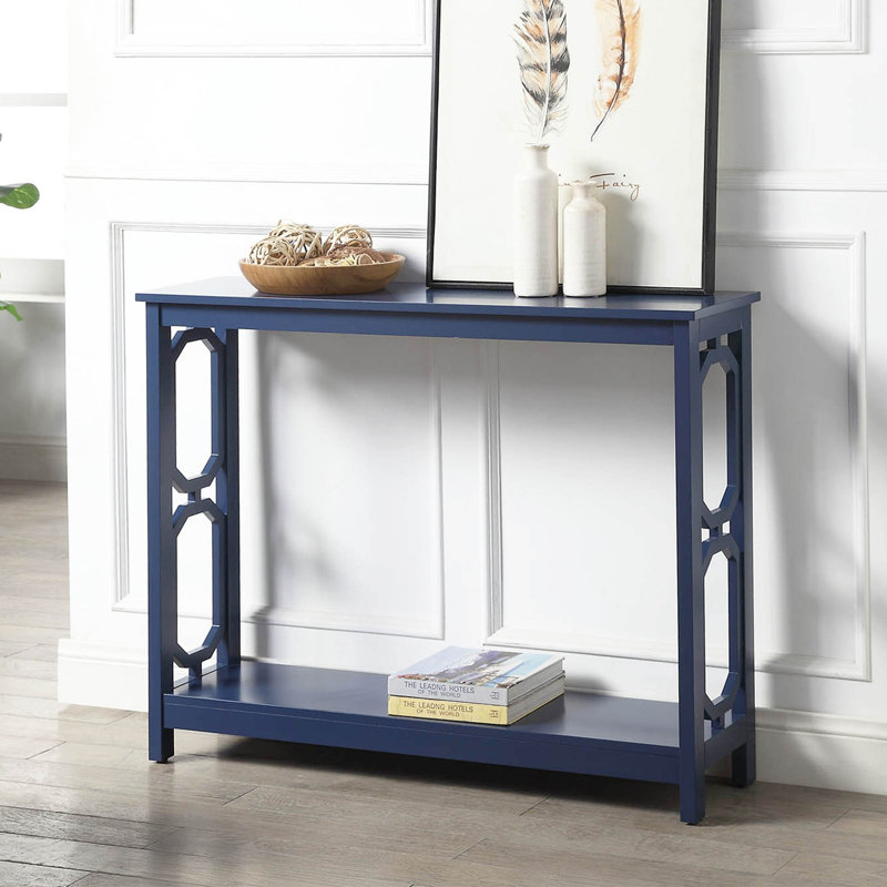 Console avec tablette 39,5 po Jeneil - Minburn, Bleu de cobalt