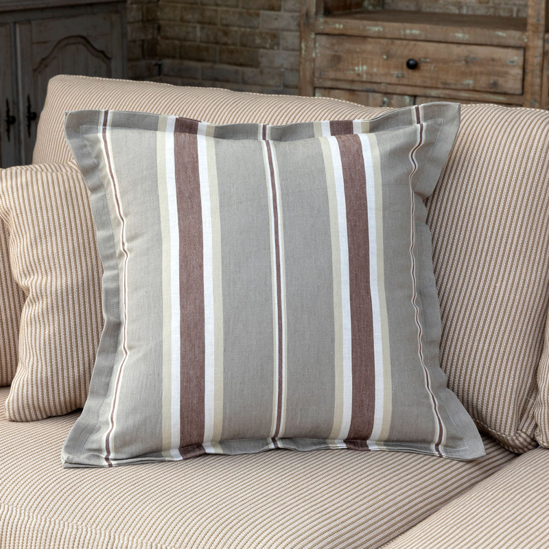 Lehigh Striped Throw Pillow, Brown/Gray