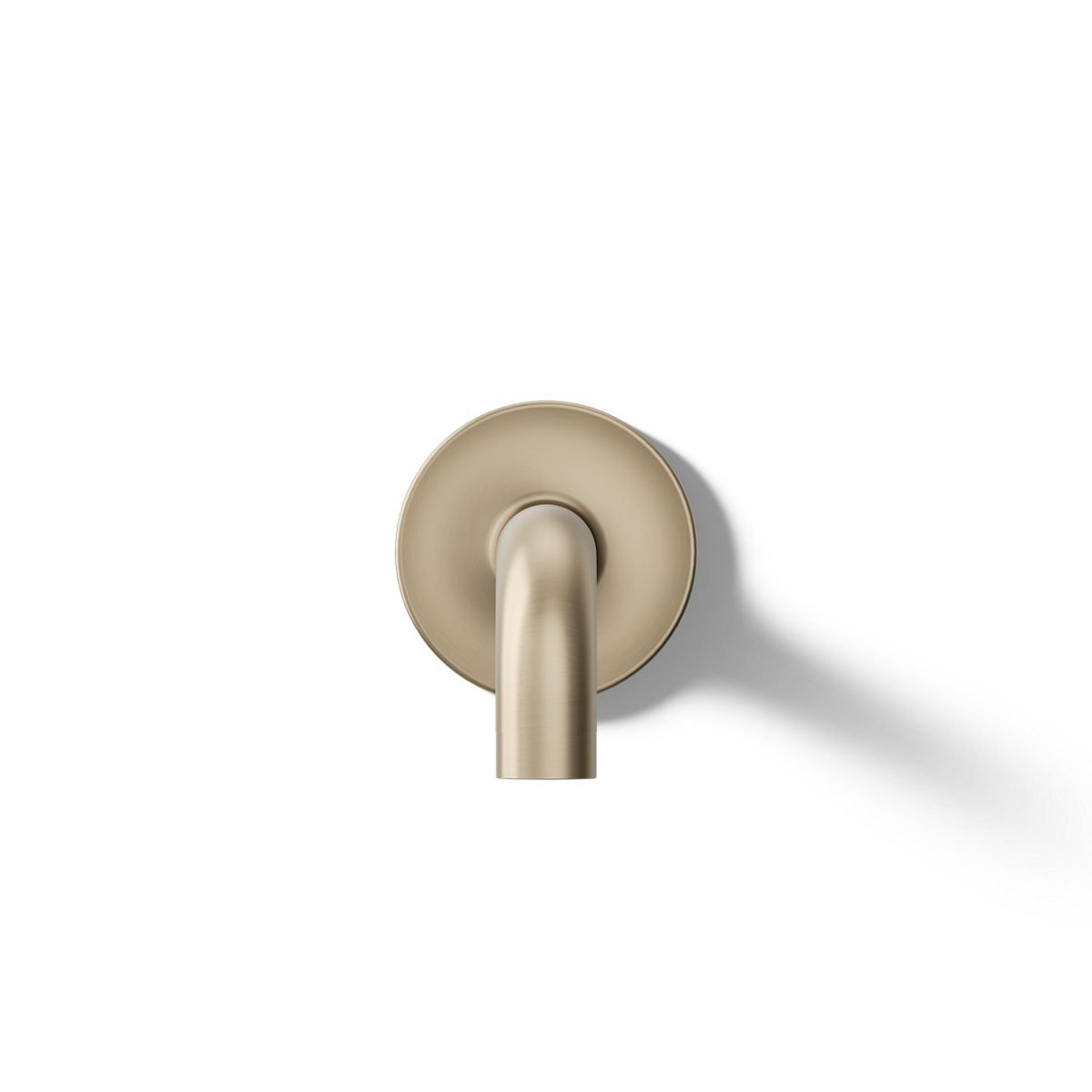 Purist Wall-Mounted Tub Spout, Vibrant Brushed Bronze